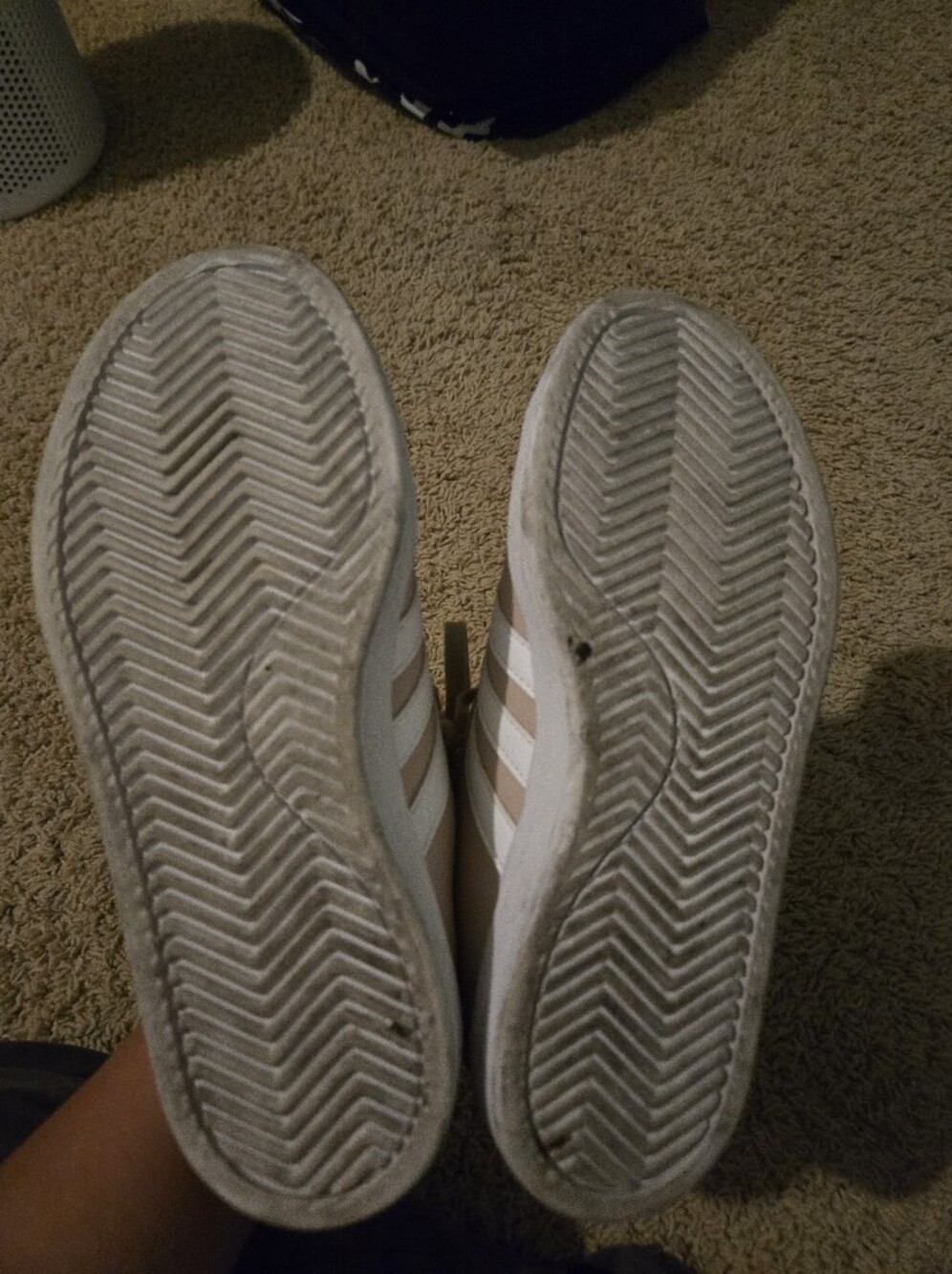 adidas Women's Beige and White Classic Lace-Up Sneakers - Picture 5 of 5